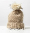 Pelsdusk, farge beige med brune tupper thumbnail