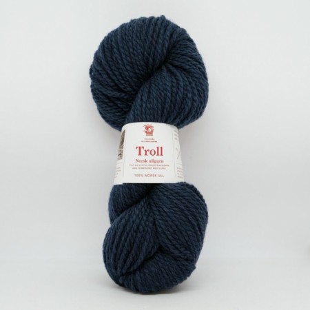 Troll ullgarn, farge mørk blågrå 02762