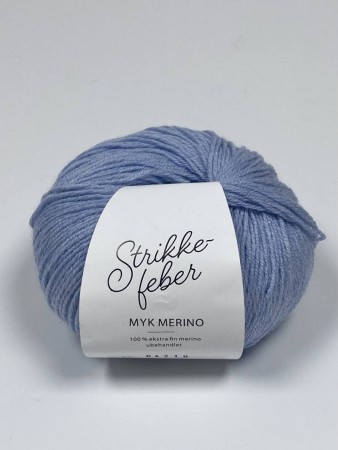 Myk merino - Lysblå - 64218