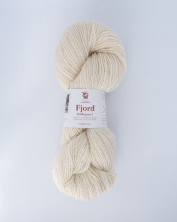 Fjord sokkegarn 2, farge ubleket hvit