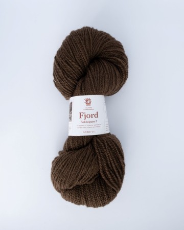 Fjord sokkegarn 2, farge brun