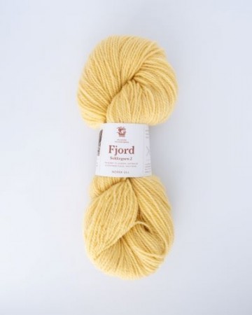 Fjord sokkegarn 2-tråds, farge gul 03544