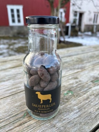 Saueperler - sjokolade og mandler